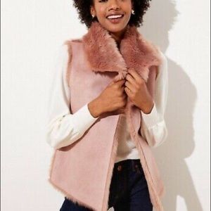 Reversible faux fur vest from Loft